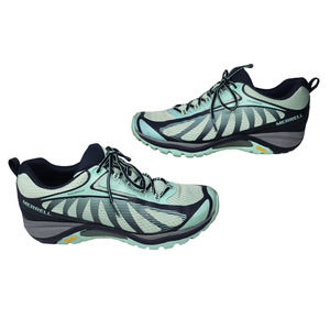 Merrell Shoes Womens 11 Siren Edge 3 Waterproof Vibram Hiking Teal Blue Navy
